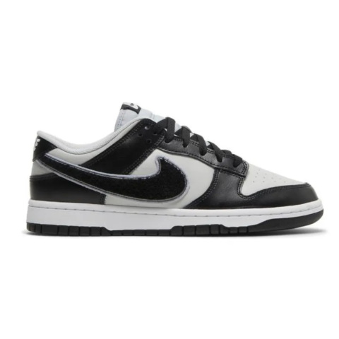 Nike Dunk Low Chenille Swoosh Black Grey