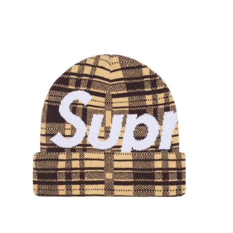 Czapka Zimowa supreme tan plaid