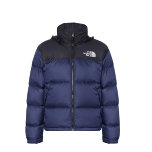 The North Face 1996 Retro Nuptse Logo-Print Padded Jacket Navy Blue/Black