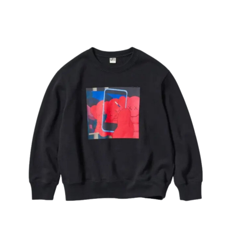 KAWS x Warhol Graphic Crewneck Black
