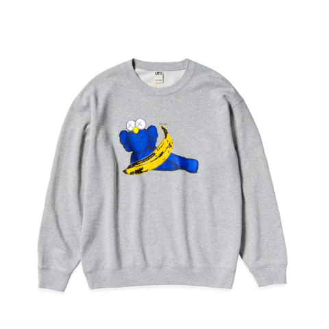 KAWS x Warhol Graphic Crewneck Grey