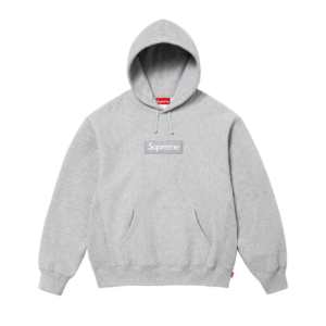 SUPREME BOX LOGO HOODIE GREY FW24