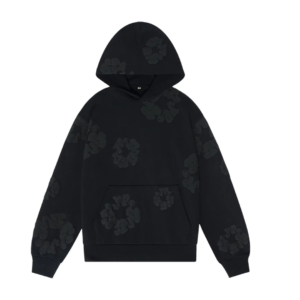 Denim Tears Cotton Wreath Hoodie Black Monochrome
