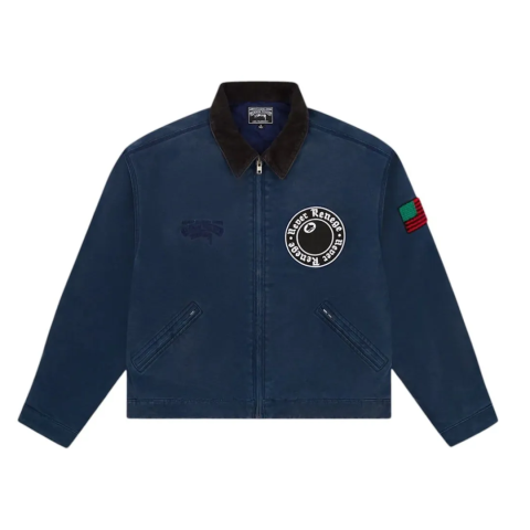 Denim Tears x Stussy Never Renege Canvas Work Jacket Navy/Black