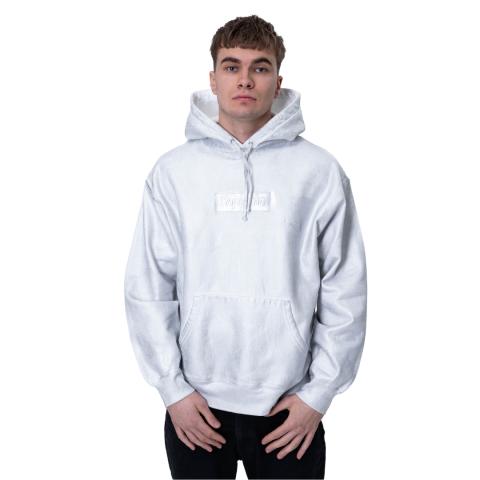Supreme x MM6 Maison Margiela Foil Box Logo Hooded Sweatshirt 'White'