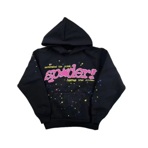 Sp5der P*NK V2 Hoodie Black