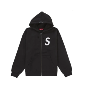 Supreme S Logo Zip Up Hooded Sweatshirt (FW24) Black