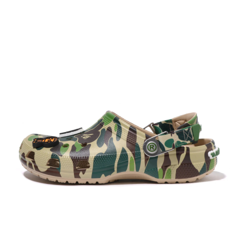 Crocs Classic Clog A Bathing Ape ABC Camo Green