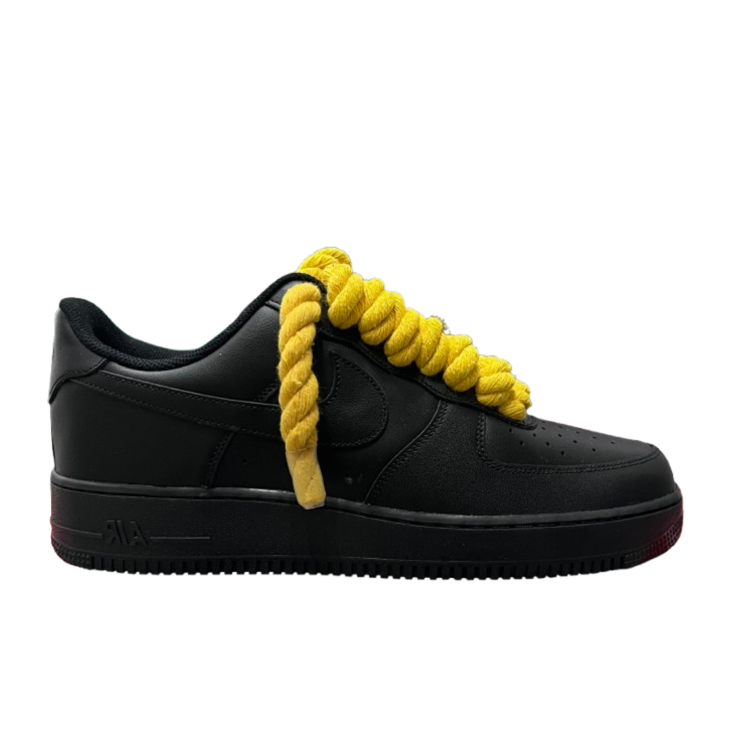 Usaf Ropes Shoulder Air Force 1 Black Mustard Rope - KICKS ZONE