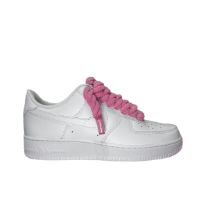 Air Force 1 White Rope Laces Pink