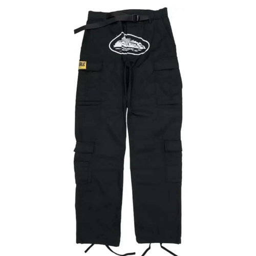 Corteiz Cargo Pants Guerillaz White/Black - Spodnie Cargo
