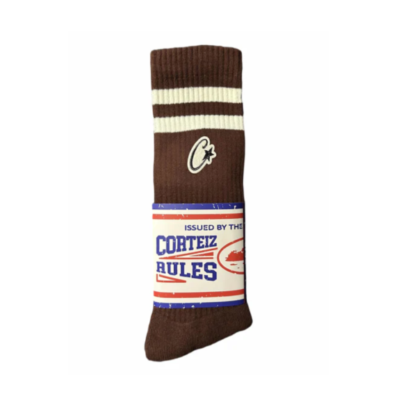 Skarpetki Corteiz Patch Socks Brown And White