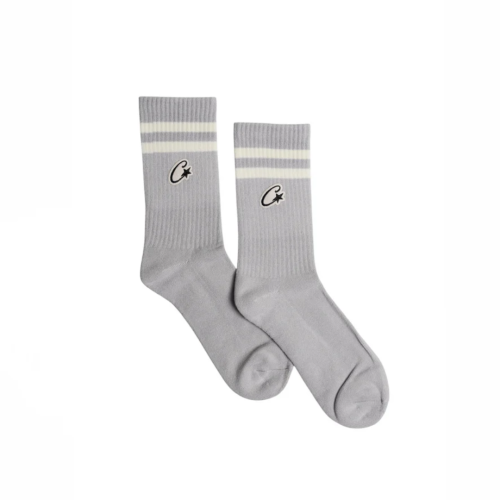 Skarpetki Corteiz Grey and White Socks