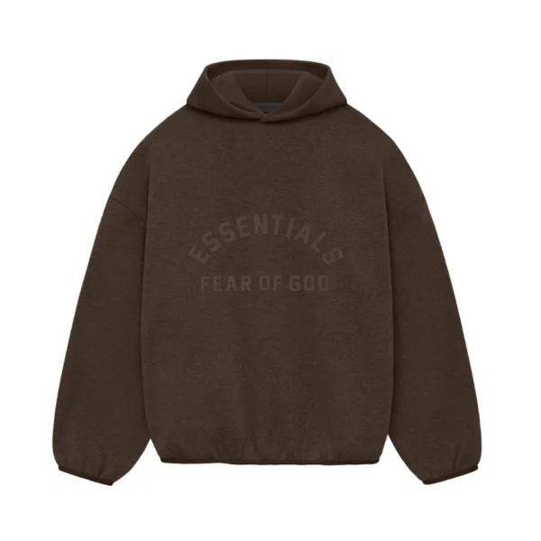 Bluza Fear of God Essentials Nylon Fleece Hoodie 'Heather Wood/Wood'