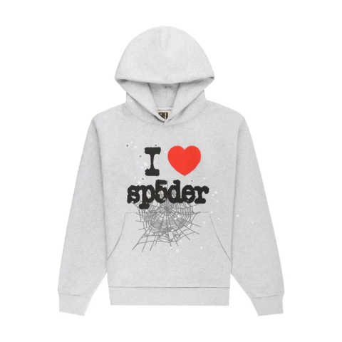Bluza Sp5der Souvenir Hoodie 'Heather Grey'