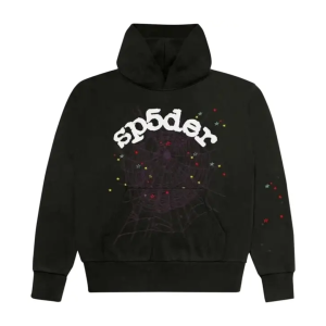 Bluza Sp5der Logo Hoodie Sweatshirt 'Black'