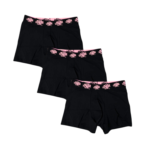 Bokserki Synaworld 3PACK Boxers Syna x Central Black/Rose