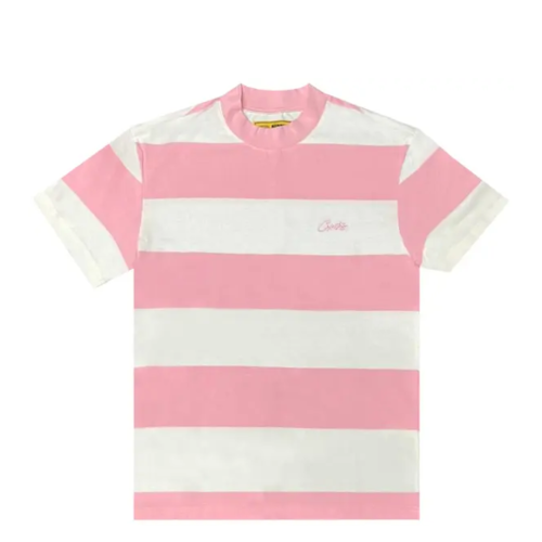 Corteiz Stripped Tee Pink
