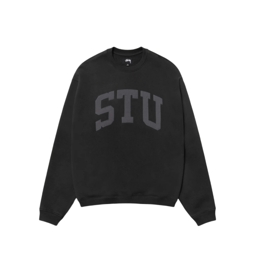 STUSSY 'STU' BLACK CREWNECK