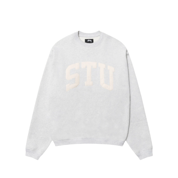 STUSSY 'STU' CREWNECK HEATHER GREY