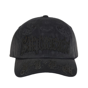 Czapka Czarna Supreme Leather Applique 6-Panel
