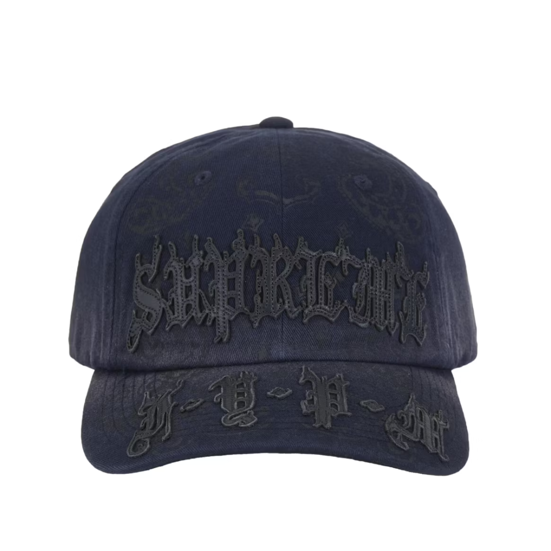 Czapka Granatowa Supreme Leather Applique 6-Panel - KICKS ZONE