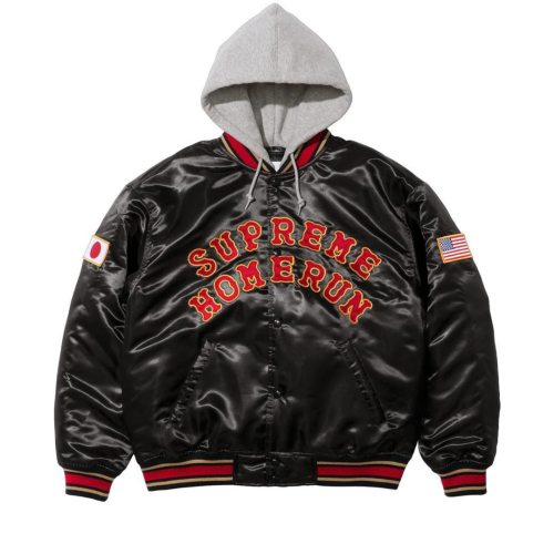 Kurtka Supreme Homerun Satin Hooded Varsity Jacket