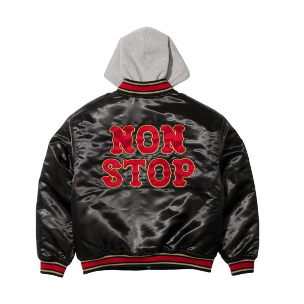 Kurtka Supreme Homerun Satin Hooded Varsity Jacket