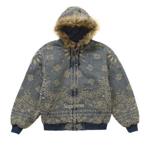 Kurtka Supreme Bandana Jacquard Denim Blue