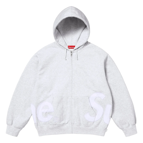 Bluza Supreme Big Logo Zip Up Hooded Sweatshirt Grey