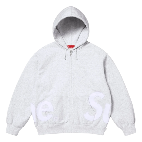 Bluza Supreme Big Logo Zip Up Hooded Sweatshirt Grey