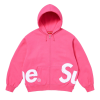 Bluza Supreme Big Logo Zip Up Hooded Sweatshirt Pink