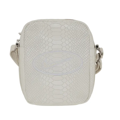 Supreme White Leather Shoulderbag Snakeskin