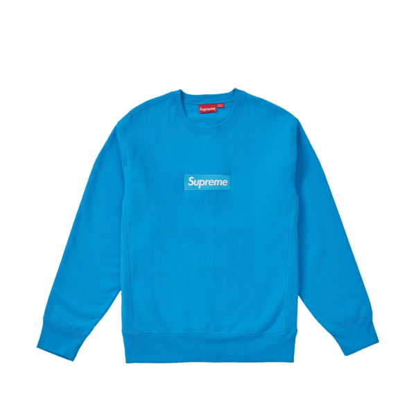 Bluza Supreme Box Logo Crewneck Blue FW18