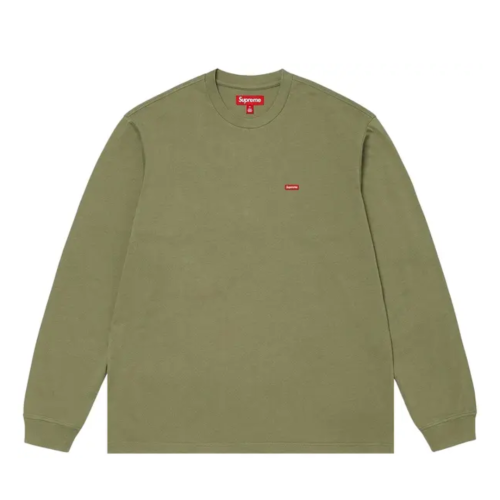 Longsleeve Supreme Small Box Logo Khaki