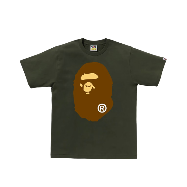 Koszulka BAPE Big Ape Head Tee Olive Drab