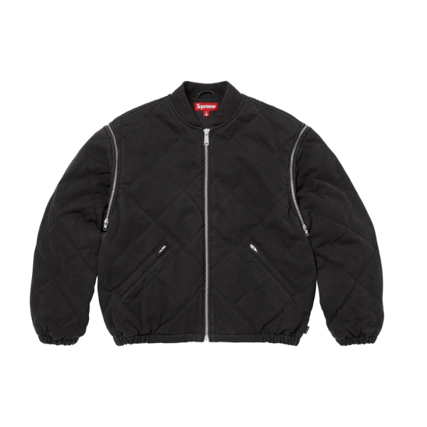 Supreme Zip-Off Sleeve Quilted Bomber Jacket