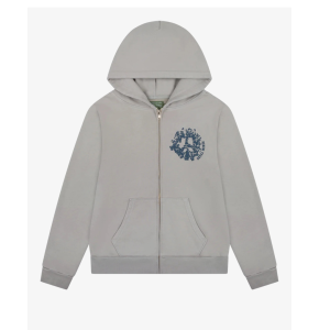 Denim Tears University Zip Hoodie Grey