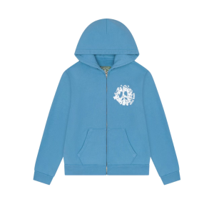 Denim Tears University Zip Hoodie  Light Blue