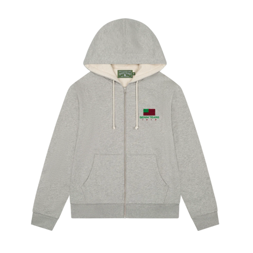Denim Tears Pan American Flag Zip Hoodie  Grey