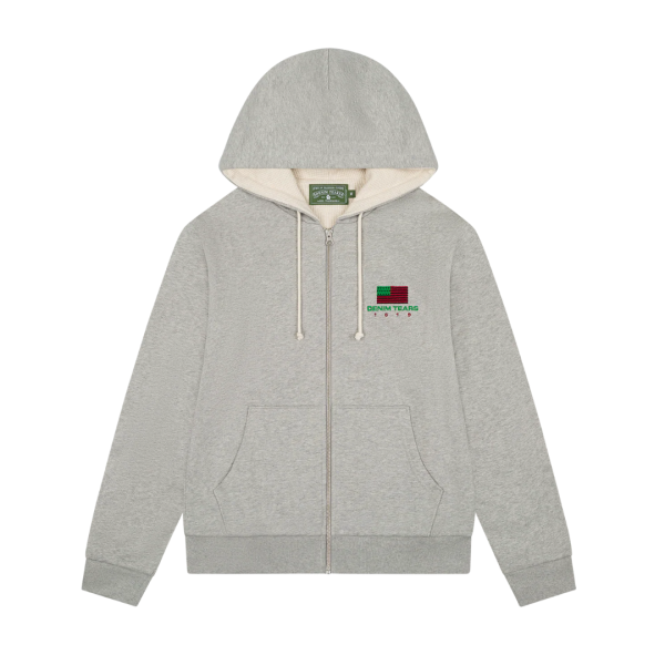 Denim Tears Pan American Flag Zip Hoodie  Grey