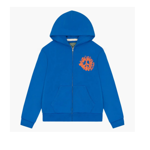 Denim Tears University Zip Hoodie Royal Blue