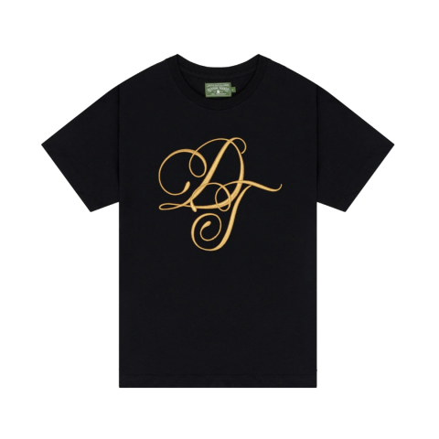DENIM TEARS METALLIC GOLD SCRIPT TEE