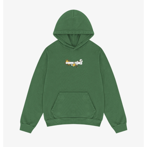 DENIM TEARS Embroidered Floral Hoodie Green