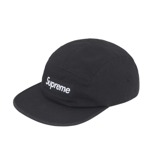 Supreme Washed Chino Twill Camp Cap Black