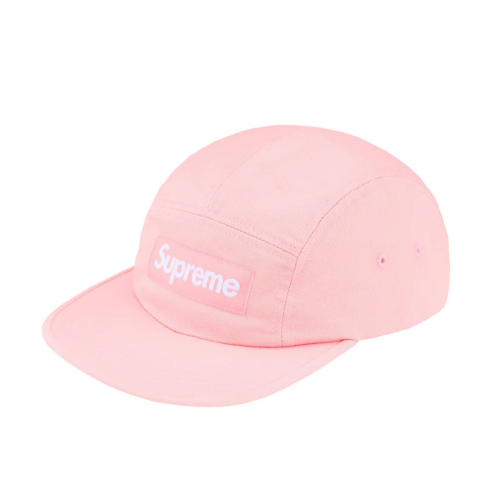 Supreme Washed Chino Twill Camp Cap Pink