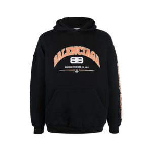Bluza Balenciaga Maison Fondee 1917 Black/Orange Print
