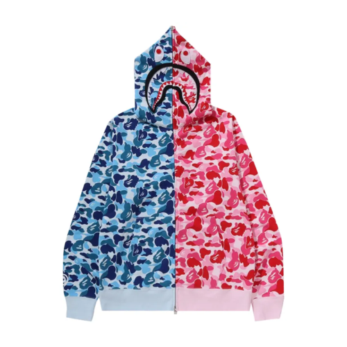 Bluza Bape Shark Split Camo Blue/Pink