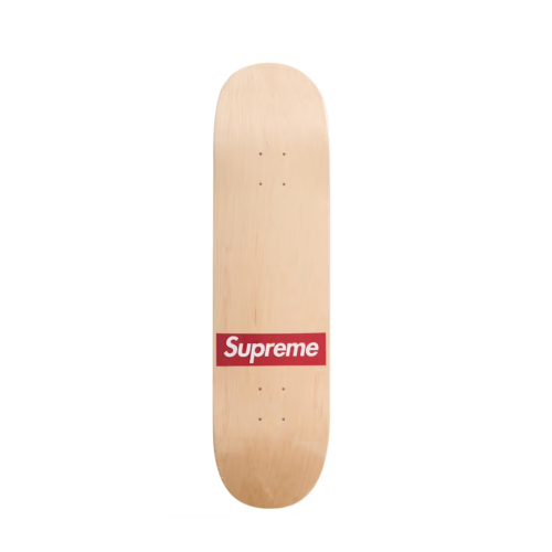 Supreme Routed Box Logo Skateboard Deck Natural
