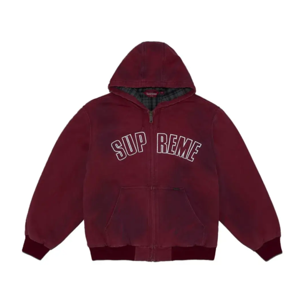 Supreme Reflective Arc Hooded Work Jacket Red